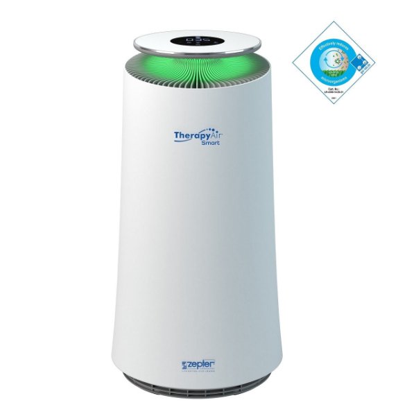 Zepter Therapy Air® SMART - air purifier with a negative ion generator and UV-C light; the three-layer filter includes a HEPA 13 filter - white