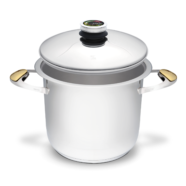 Zepter cookware for cooking without fat and water - 7.0 l pot, 24 cm diameter, 16.5 cm height