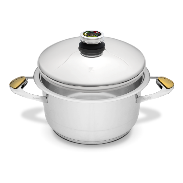 Zepter cookware for cooking without fat and water - 5.5 l pot, diameter 24 cm, height 13.2 cm